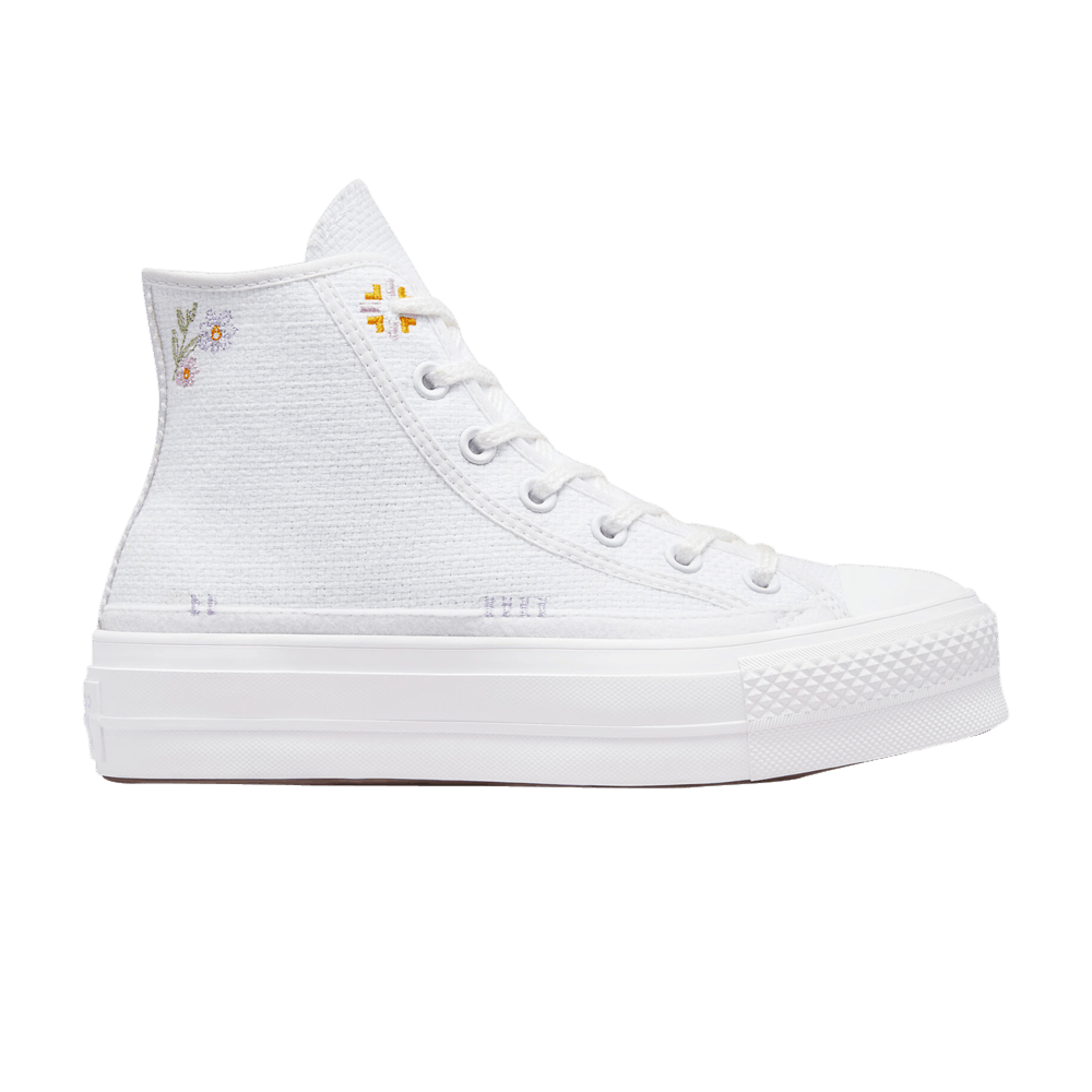 Image of Converse Wmns Chuck Taylor All Star Lift Platform High Autumn Embroidery - White (A05068C)