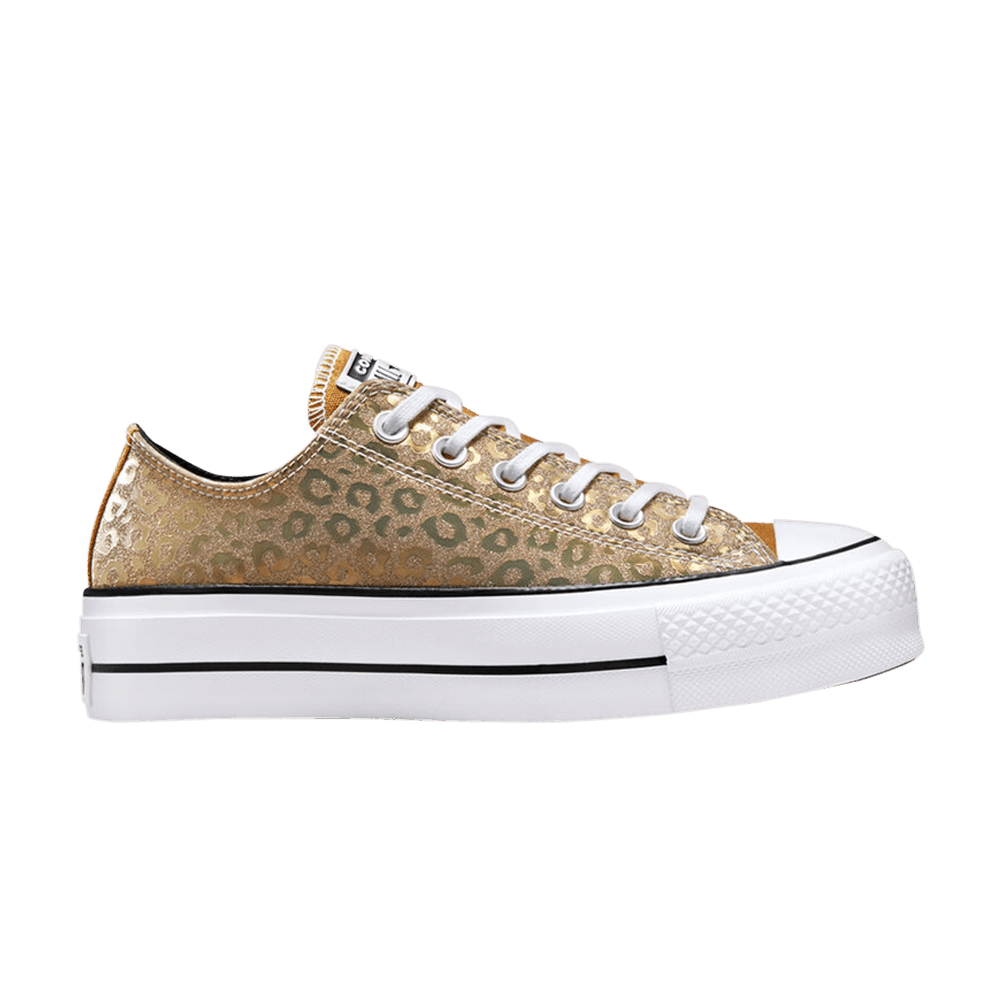 Image of Converse Wmns Chuck Taylor All Star Platform Low Authentic Glam - Gold Leopard (572044C)