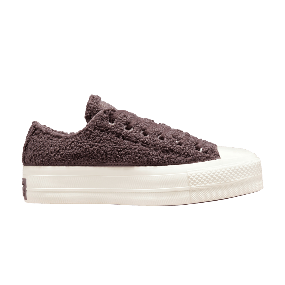 Image of Converse Wmns Chuck Taylor All Star Platform Low Cozy Sherpa - Violet Ore (572201C)