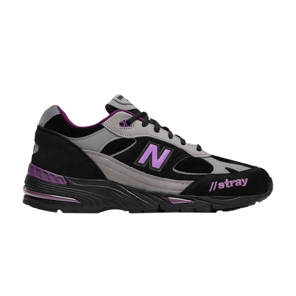 Image of New Balance Stray Rats x 991 Made in England Black Purple (M991SRP)