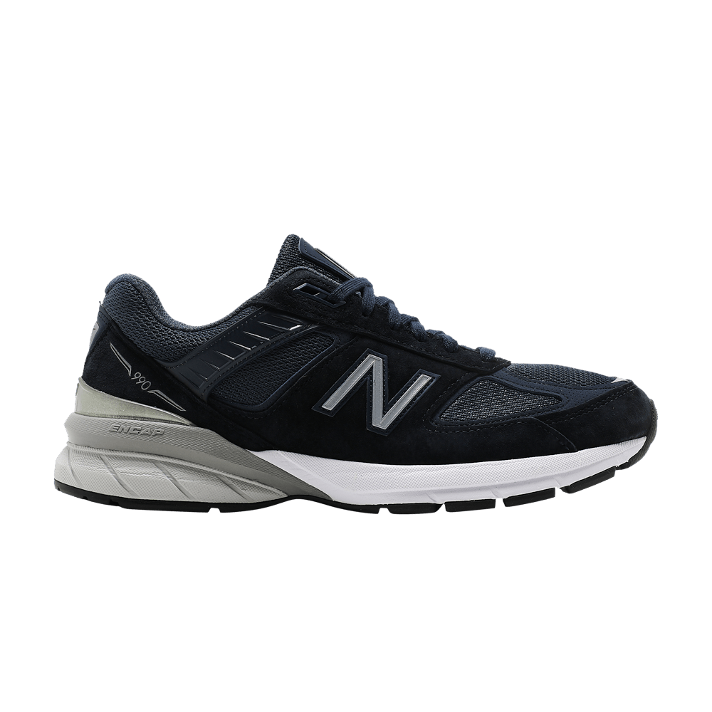 Image of New Balance Wmns 990 Made in USA Wide Navy Silver (W990NV5-D)