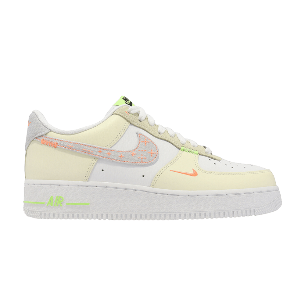 Image of Nike Air Force 1 07 LV8 Just Stitch It - White Shade Green (FB1852-111)