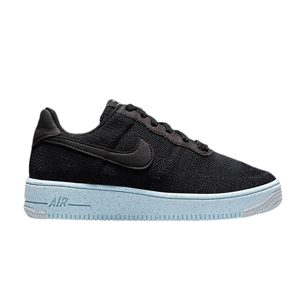 Image of Nike Air Force 1 Crater Flyknit GS Black Chambray Blue (DH3375-001)