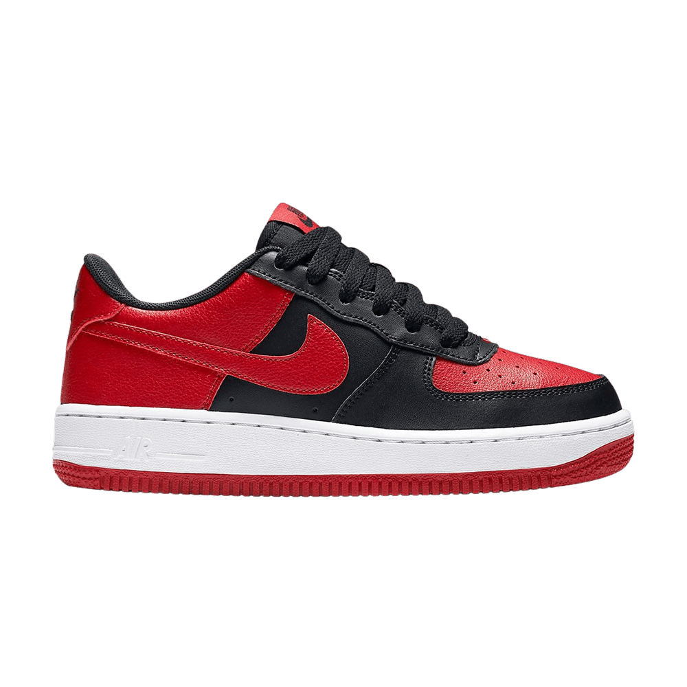 Image of Nike Air Force 1 GS Black Gym Red (596728-016)