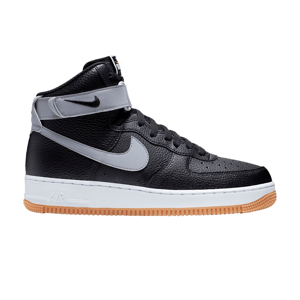 Image of Nike Air Force 1 High 07 Black Wolf Grey (AT7653-001)