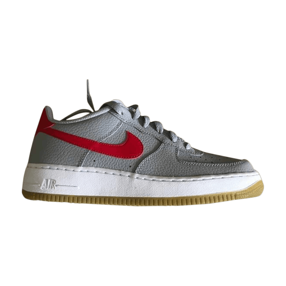 Image of Nike Air Force 1 Low GS Wolf Grey Red (CI1759-002)