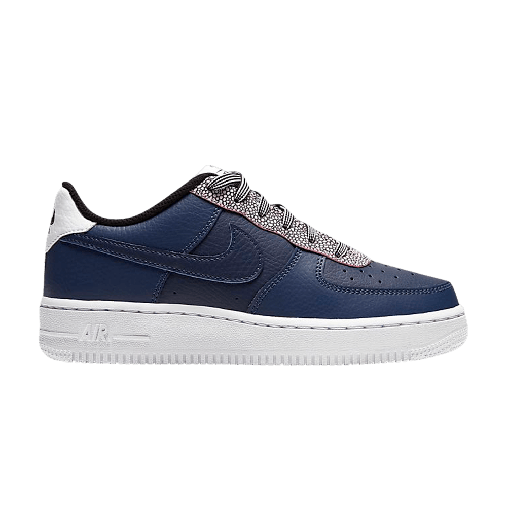 Image of Nike Air Force 1 LV8 4 GS Pebble Print - Midnight Navy (CN5715-400)