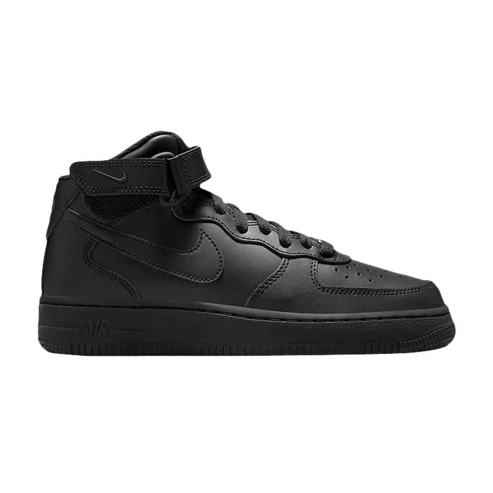 Image of Nike Air Force 1 Mid LE GS Triple Black (DH2933-001)
