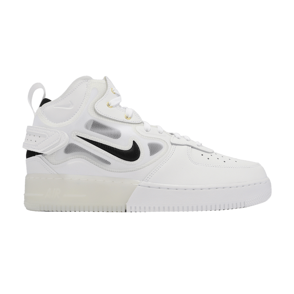 Image of Nike Air Force 1 Mid React 40th Anniversary - White Black (DQ7668-100)