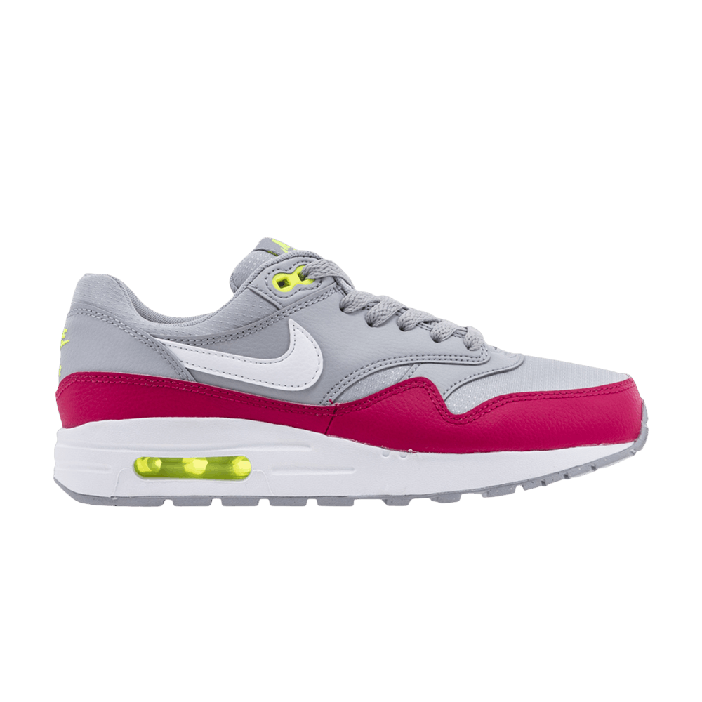 Image of Nike Air Max 1 GS Wolf Grey Rush Pink (807602-016)