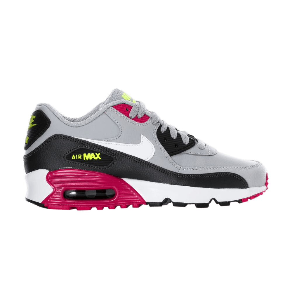 Image of Nike Air Max 90 Leather GS Grey Pink (833412-028)