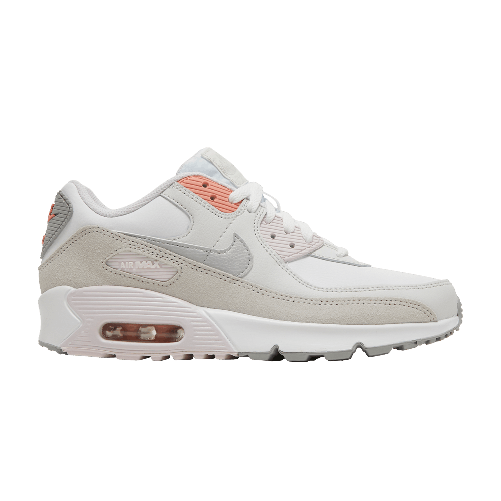 Image of Nike Air Max 90 Leather GS White Light Violet (CD6864-111)