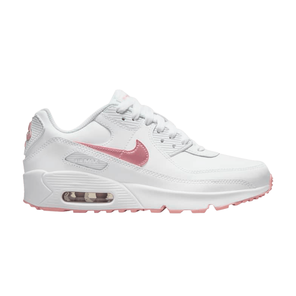Image of Nike Air Max 90 Leather GS White Pink Glaze (CD6864-115)