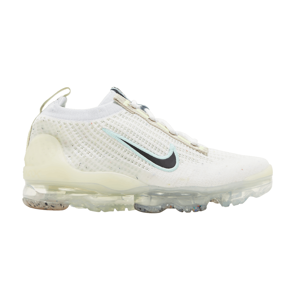 Image of Nike Air VaporMax 2021 Flyknit GS Mismatched Swoosh - White (DQ7758-100)
