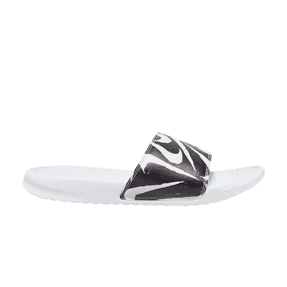 Image of Nike Benassi JDI Print White Black (631261-106)