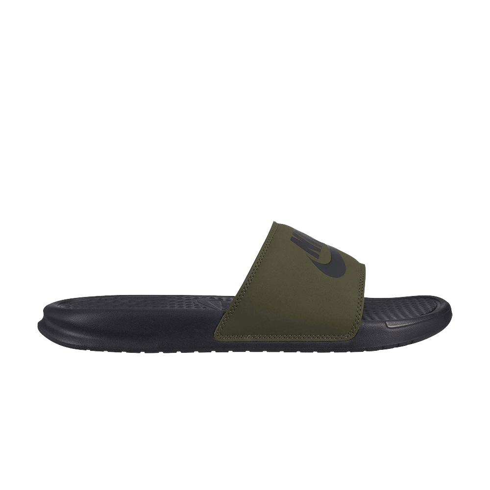 Image of Nike Benassi JDI Slide Black Cargo Khaki (343880-302)