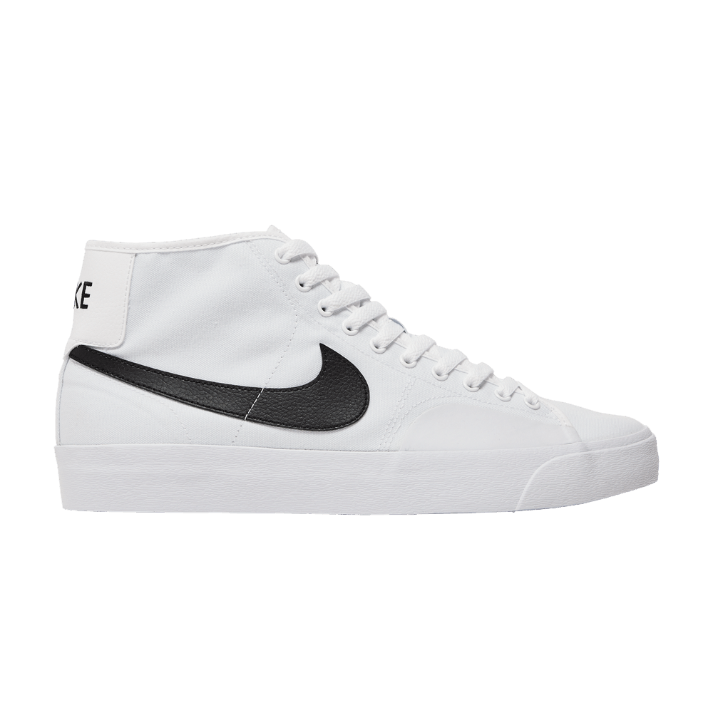 Image of Nike Blazer Court Mid SB White Black (DC8901-100)