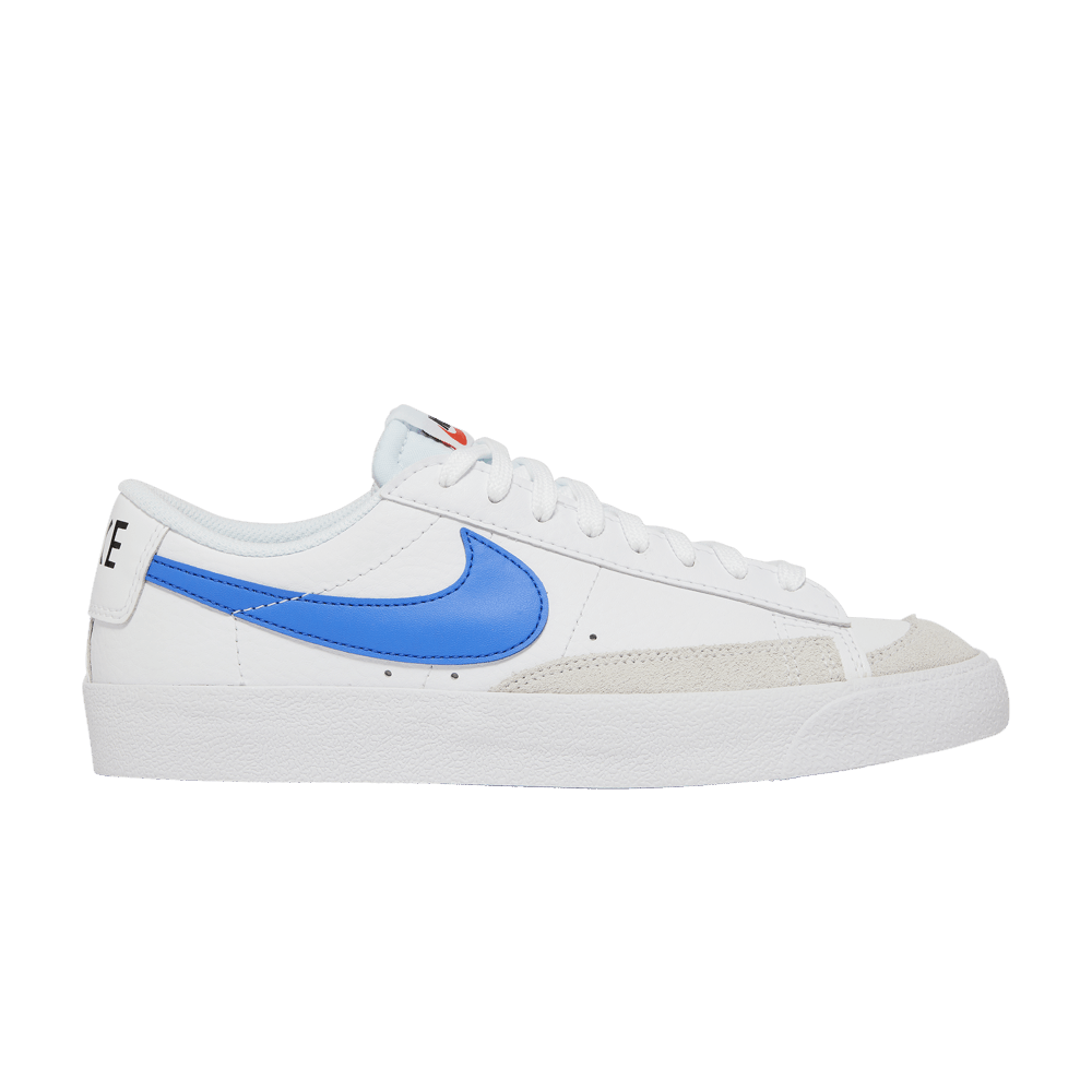 Image of Nike Blazer Low 77 GS White Chlorophyll Medium Blue (DA4074-109)