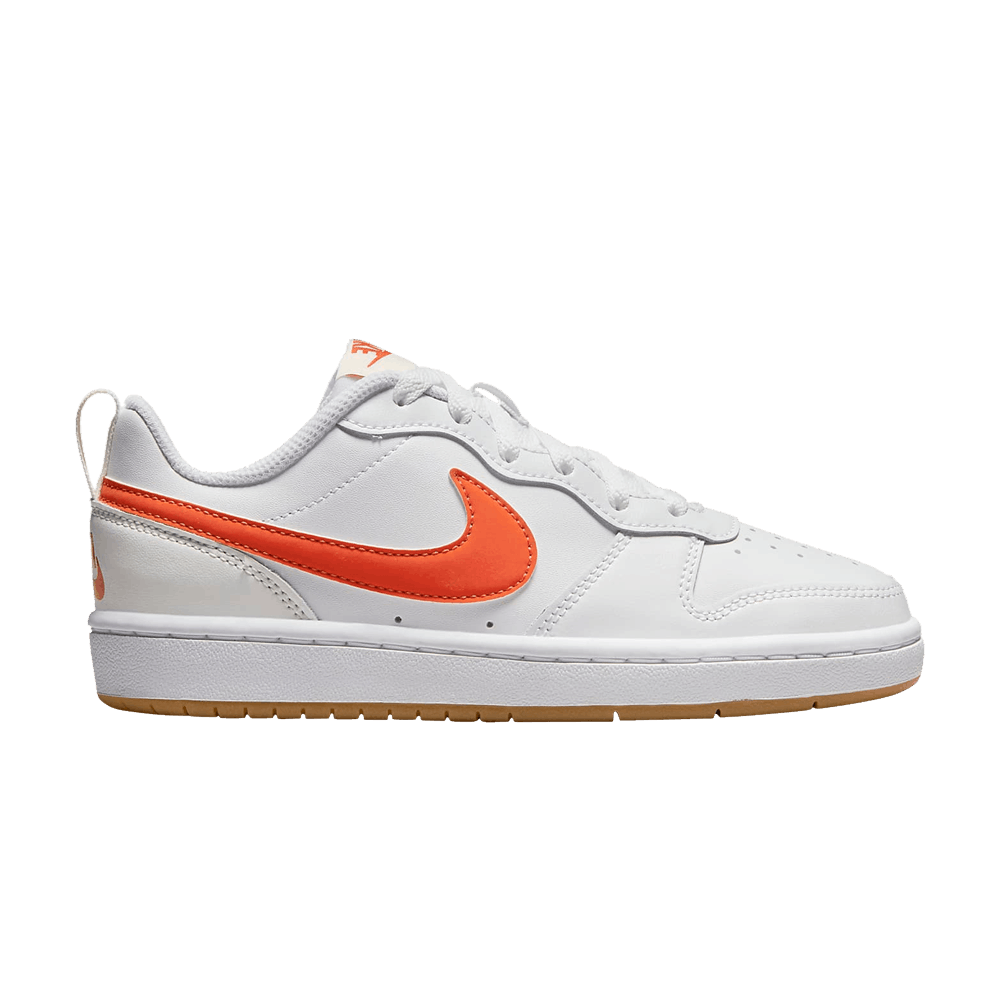 Image of Nike Court Borough Low 2 GS White Orange (BQ5448-114)