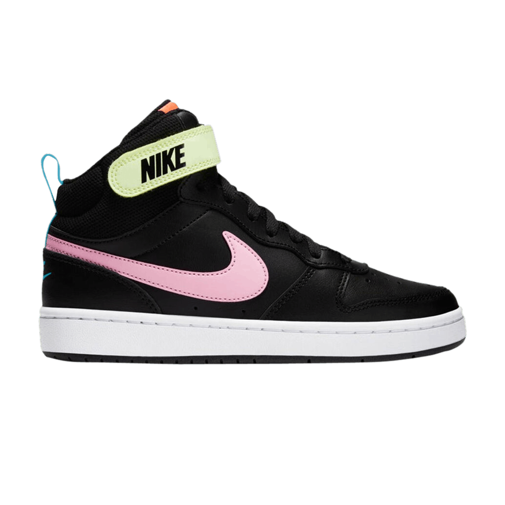 Image of Nike Court Borough Mid 2 GS Black Pink Blue Fury (CD7782-002)