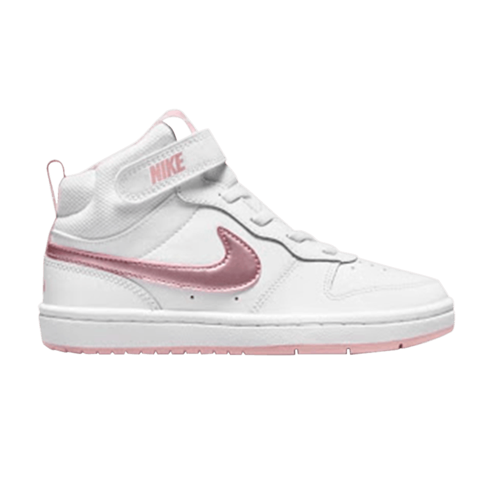 Image of Nike Court Borough Mid 2 PSV White Pink Glaze (CD7783-105)