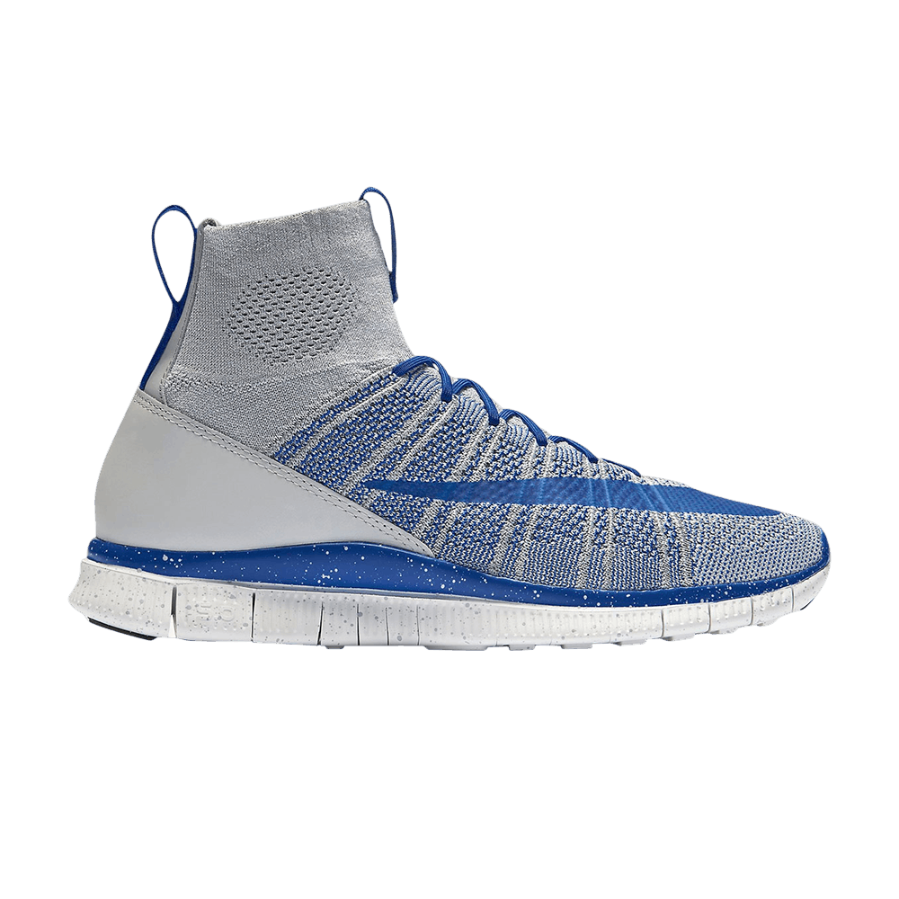 Image of Nike Free Flyknit Mercurial Wolf Grey Game Royal (805554-003)