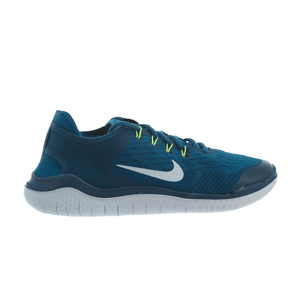 Image of Nike Free RN 2018 GS Blue Force Green Abyss (AH3451-402)