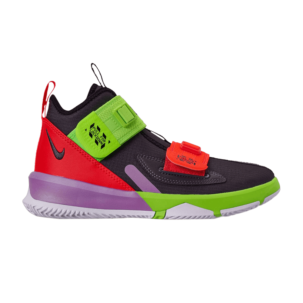 Image of Nike LeBron Soldier 13 GS Thunder Grey Crimson Green (AR7585-002)