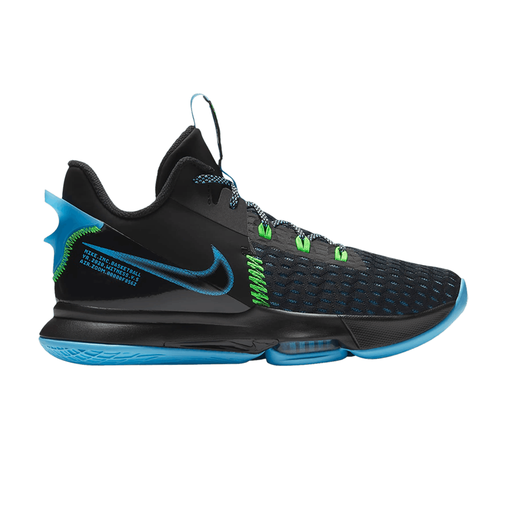 Image of Nike LeBron Witness 5 Black Light Blue Fury (CQ9380-004)