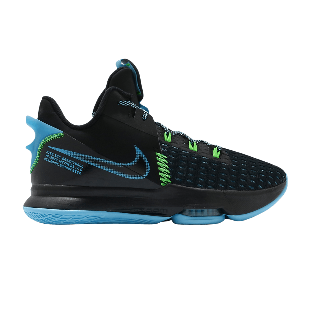 Image of Nike LeBron Witness 5 EP Black Light Blue Fury (CQ9381-004)