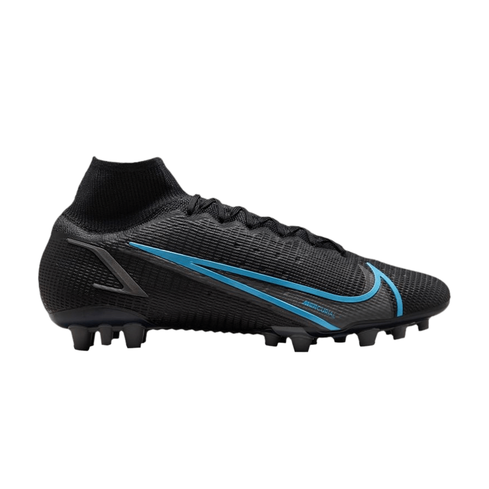Image of Nike Mercurial Superfly 8 Elite AG Black Photo Blue (CV0956-004)