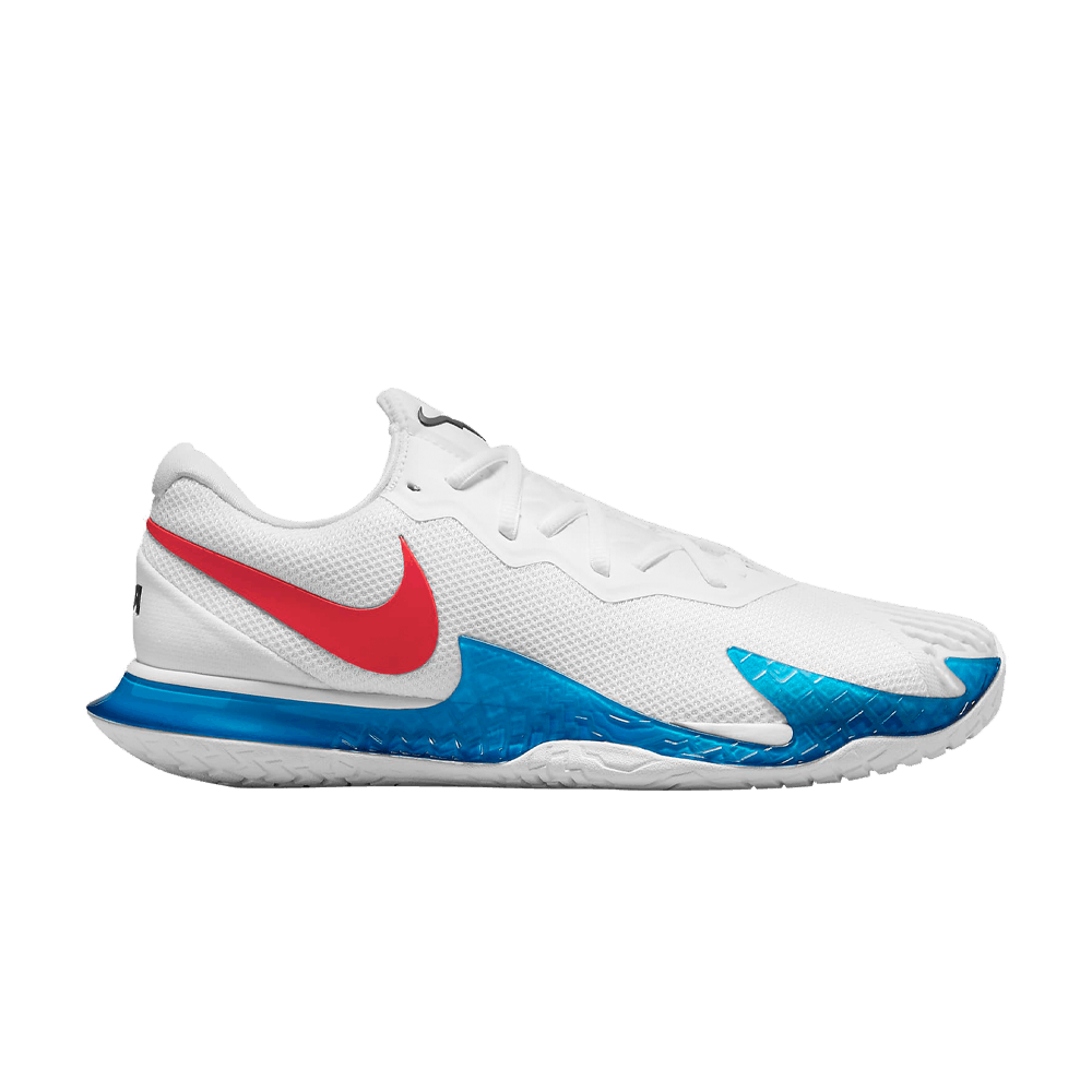 Image of Nike NikeCourt Zoom Vapor Cage 4 Rafa White Binary Blue Red (DD1579-113)
