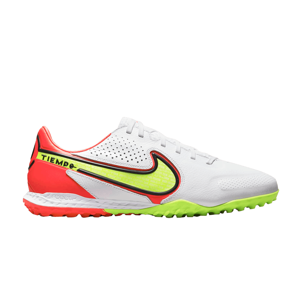 Image of Nike React Tiempo Legend 9 Pro TF White Bright Crimson Volt (DA1192-176)