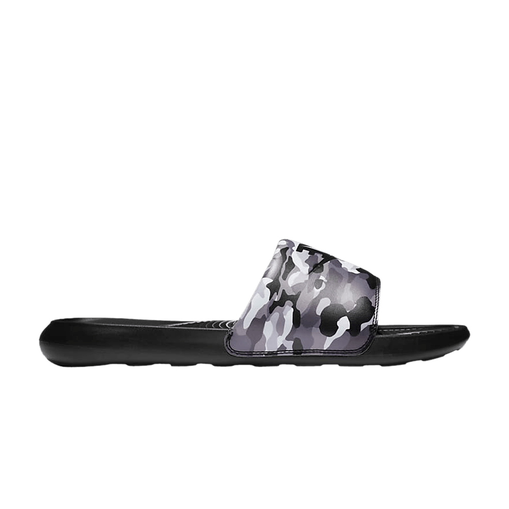 Image of Nike Victori One Printed Slide Camo - Black Grey (CN9678-001)