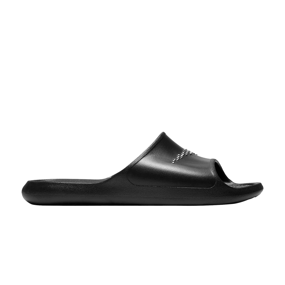 Image of Nike Victori One Slide Polka Swoosh - Black (CZ5478-001)