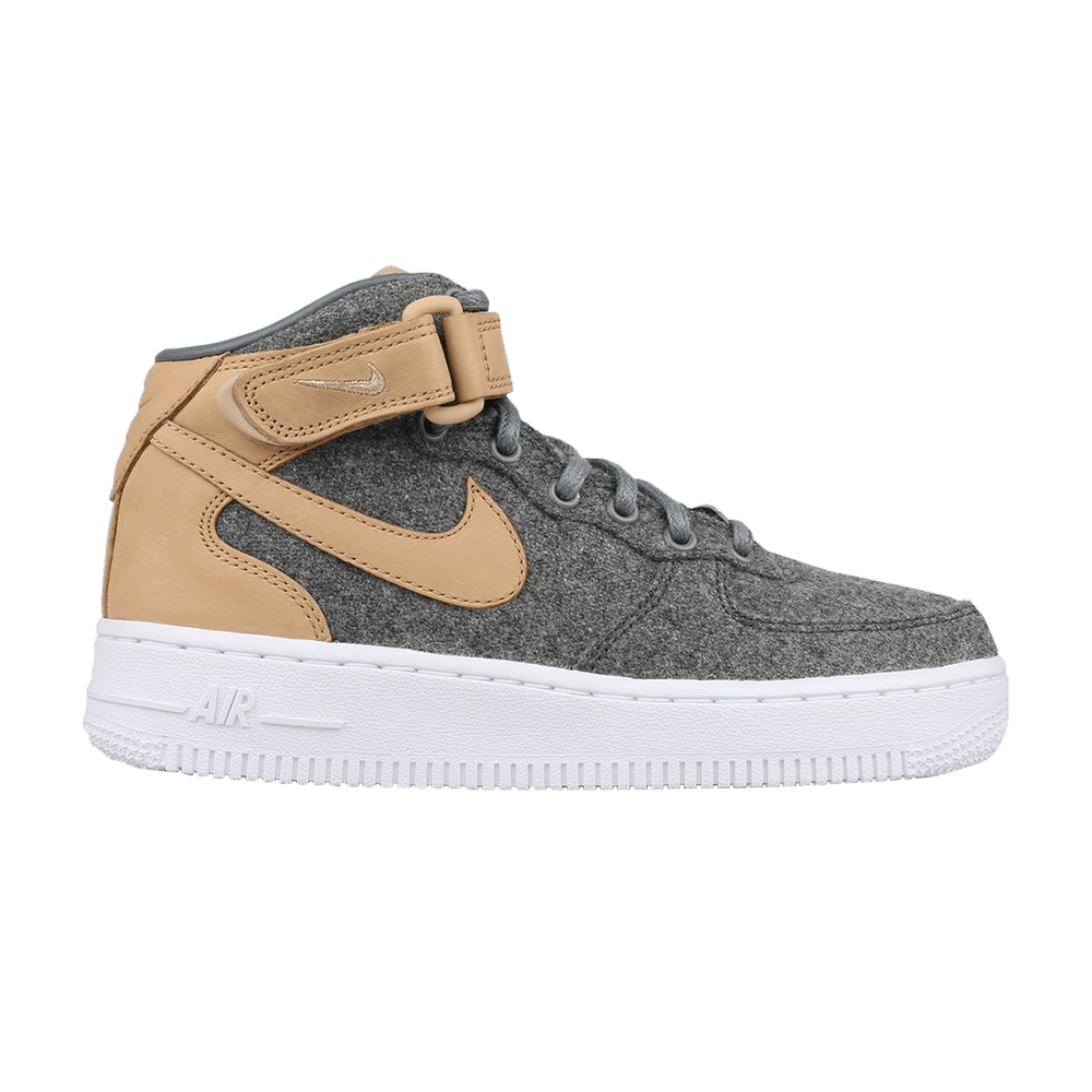 Image of Nike Wmns Air Force 1 07 Mid Leather Premium Cool Grey (857666-100)
