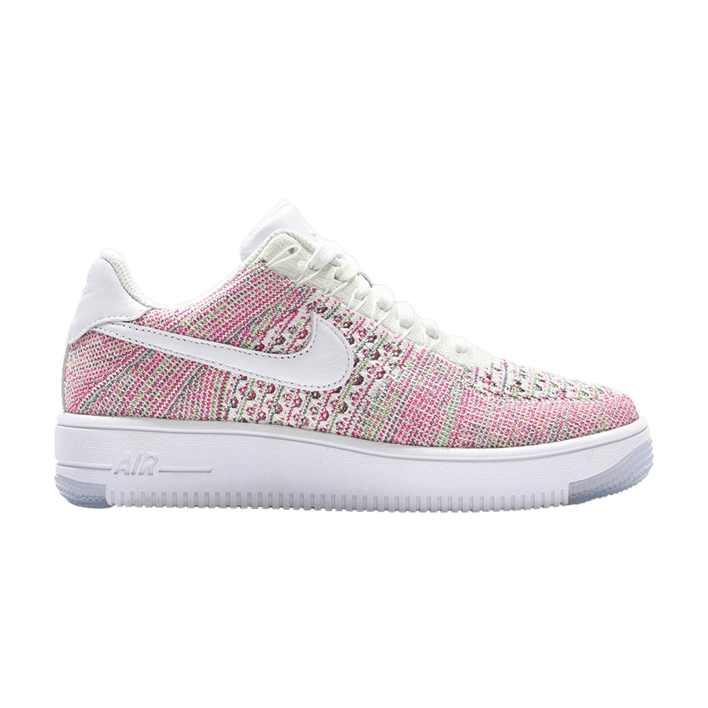 Image of Nike Wmns Air Force 1 Flyknit Low White Radiant Emerald (820256-102)