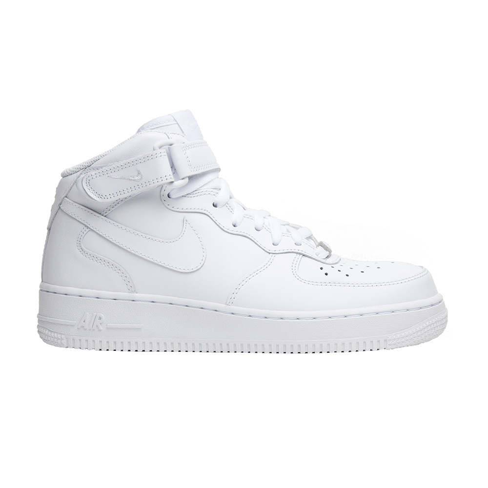 Image of Nike Wmns Air Force 1 Mid 07 Leather Triple White (366731-100)