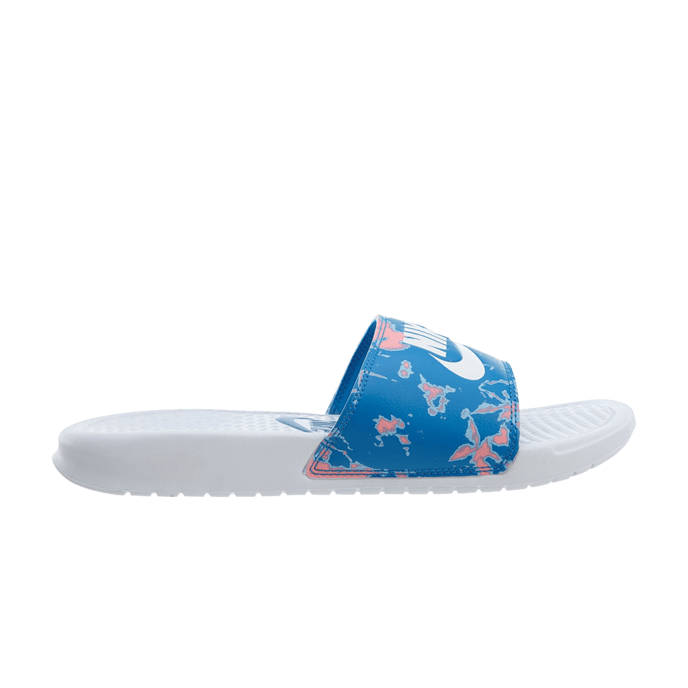 Image of Nike Wmns Benassi JDI Print Slide Coral Nebula Blue Camo (618919-109)