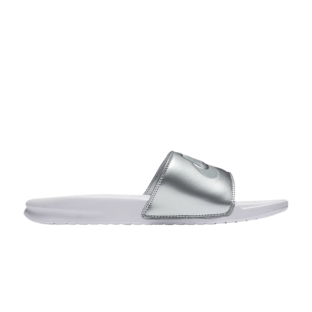 Image of Nike Wmns Benassi JDI Slide White Wolf Grey (343881-107)