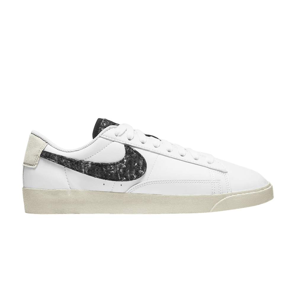 Image of Nike Wmns Blazer Low SE Recycled Wool Pack - White Black (DA4934-100)