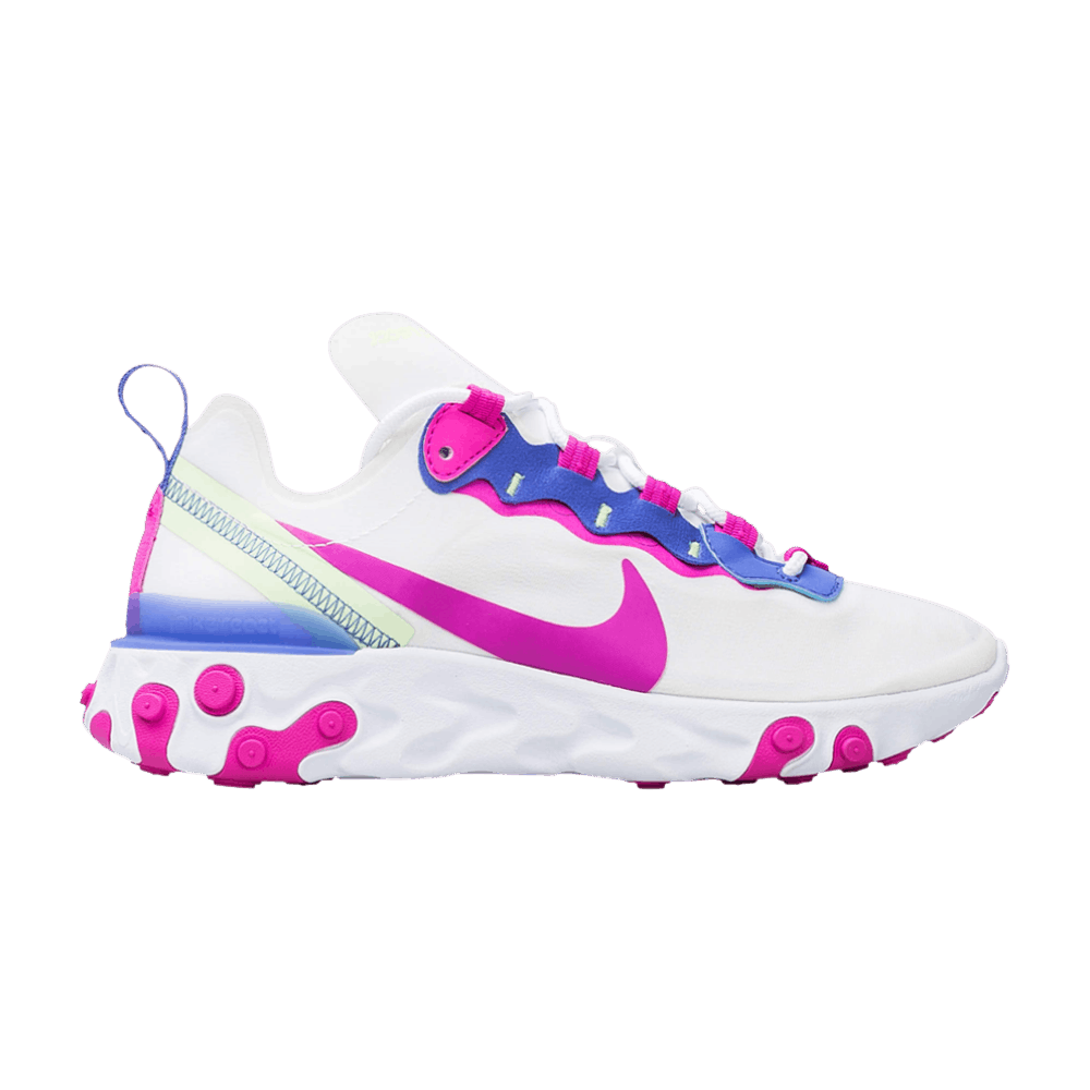 Image of Nike Wmns React Element 55 White Fire Pink (BQ2728-104)
