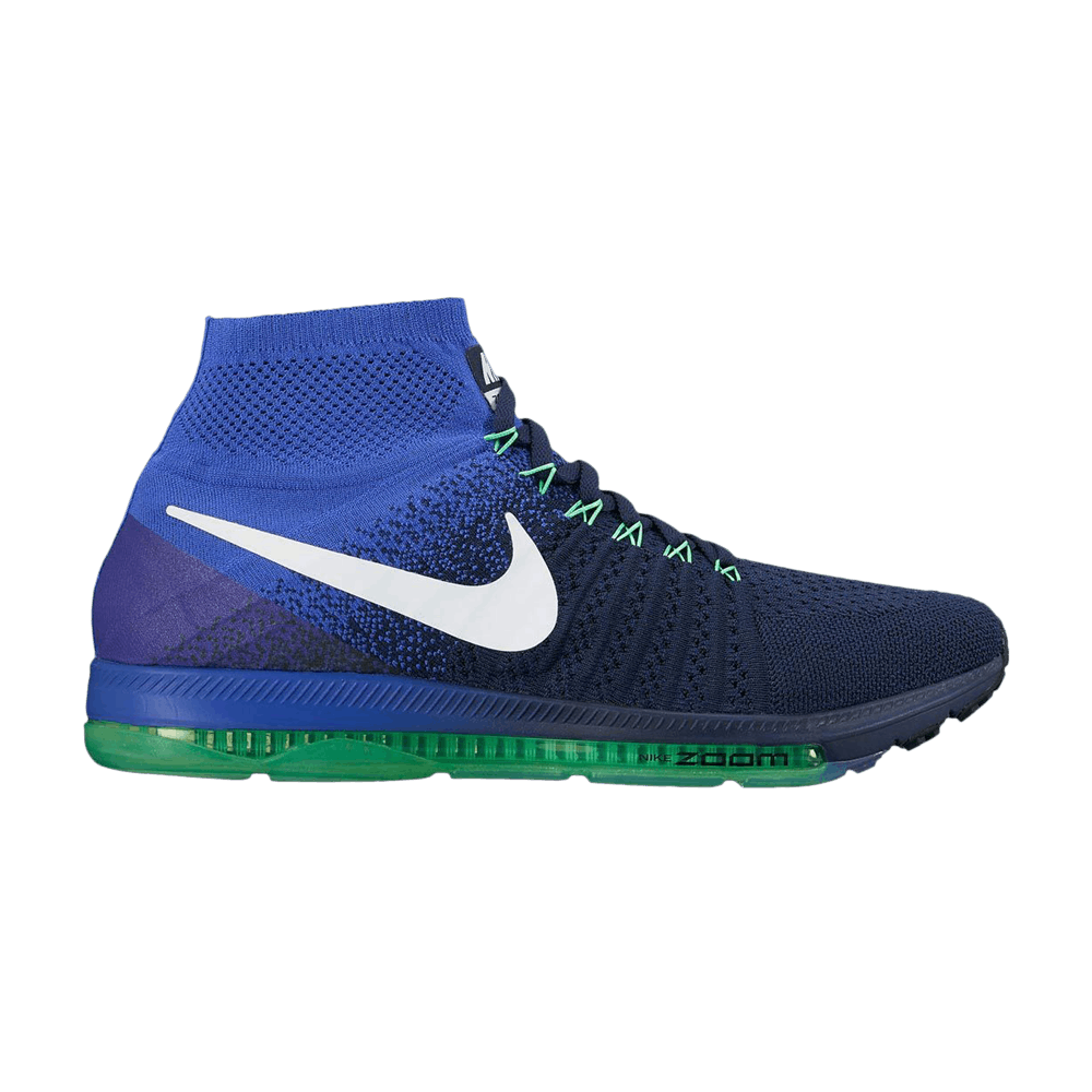 Image of Nike Zoom All Out Flyknit College Navy Electro Green (844134-404)