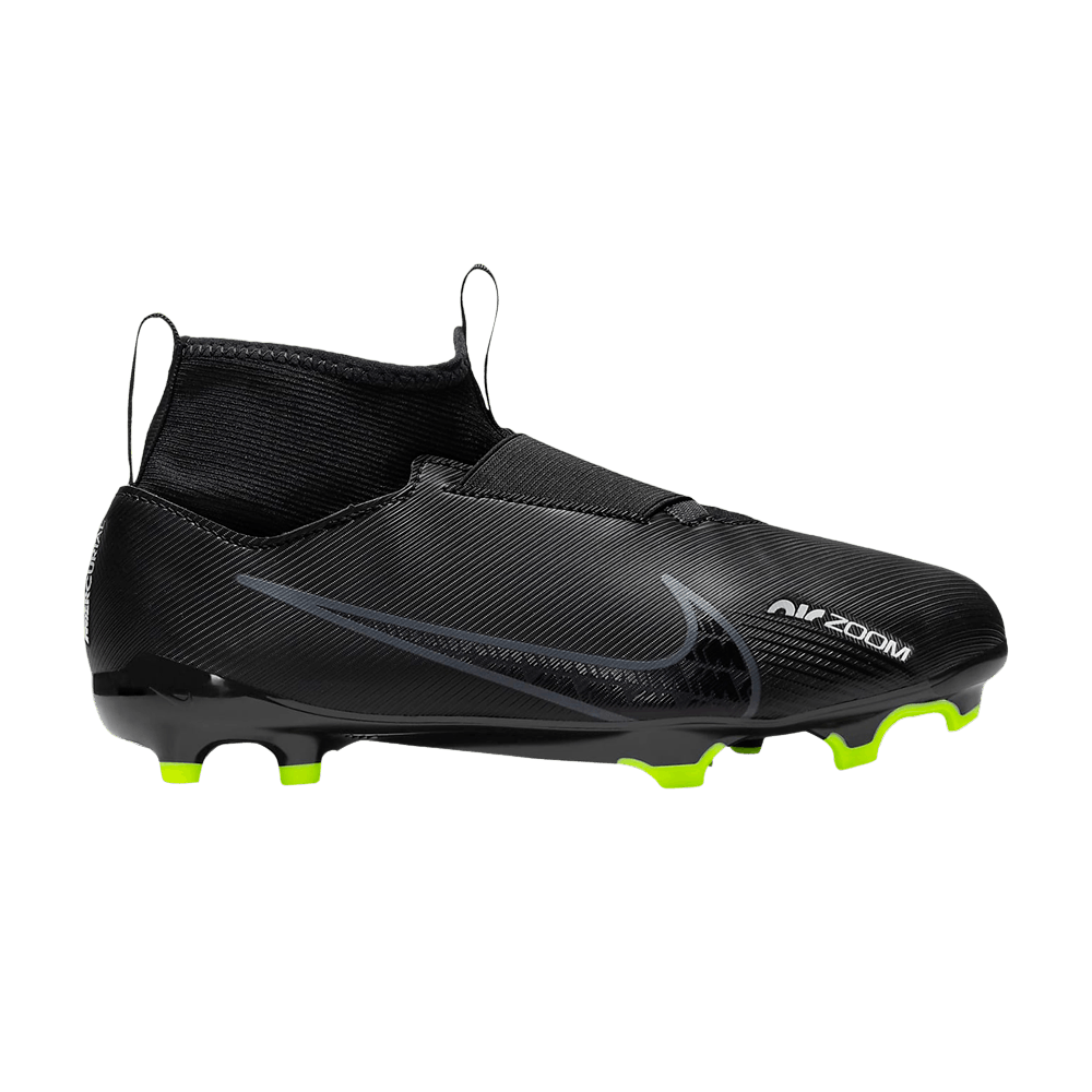 Image of Nike Zoom Mercurial Superfly 9 Academy FG MG GS Black Dark Smoke Grey (DJ5623-001)