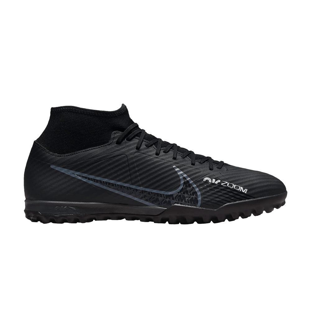 Image of Nike Zoom Mercurial Superfly 9 Academy TF Black Dark Smoke Grey (DJ5629-001)