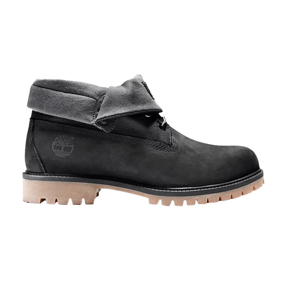 Image of Timberland Roll Top Boot Black Nubuck (TB0A1S5P-001)
