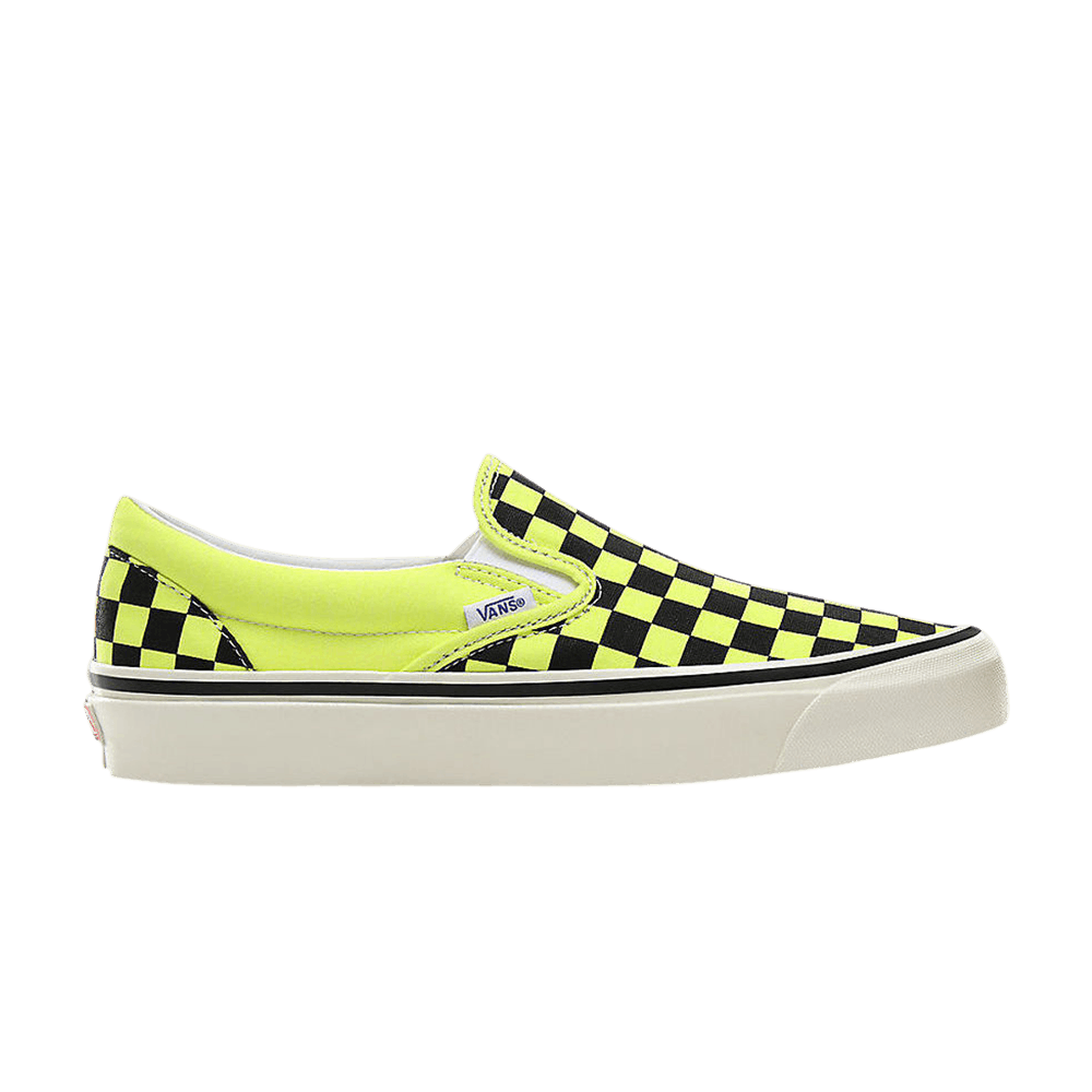 Image of Vans Classic Slip-On 98 DX Anaheim Factory - Yellow Neon Checkerboard (VN0A3JEXV9O)
