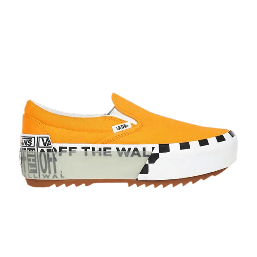 Image of Vans Classic Slip-On Stacked Bright Marigold (VN0A4TZV1LC)