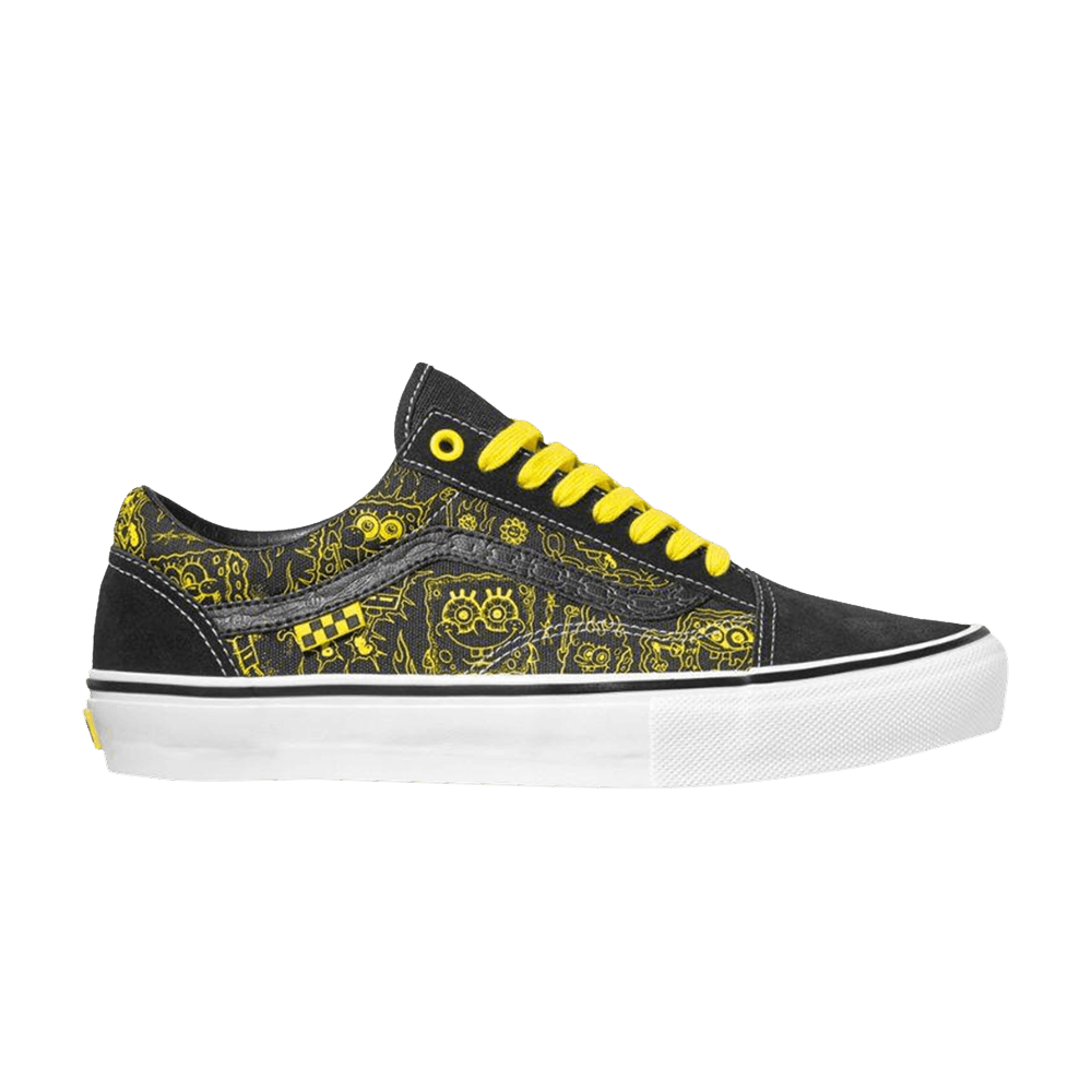 Image of Vans Mike Gigliotti x SpongeBob SquarePants x Skate Old Skool Black Yellow (VN0A5FCBZAU)