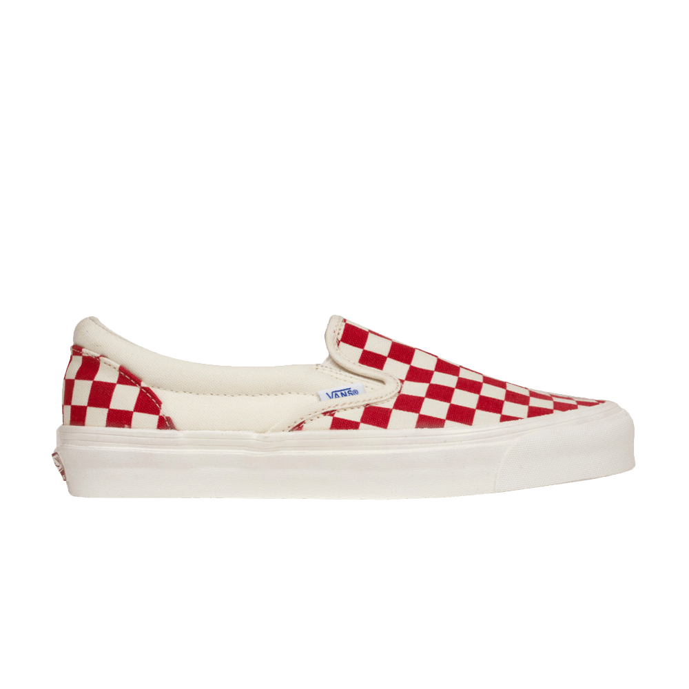 Image of Vans OG Classic Slip-On LX Red Checkerboard (VN0A32QNP4H)